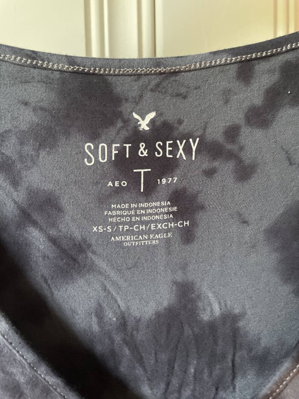 American Eagle Soft & Sexy Tie Dye Babydoll Top Flowy XS/S - Picture 3 of 3